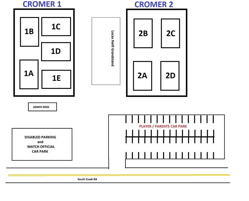 CROMER PARK SUMMER FOOTBALL Mini Field Map